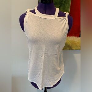 We the Free White T-Shirt Tank with Knotted Top